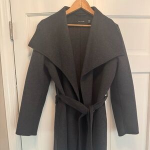 Tahari Charcoal Gray Medium Length Coat